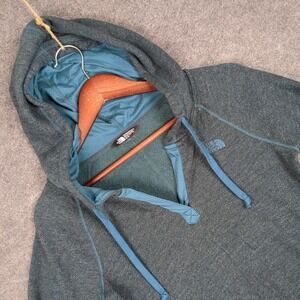 The North Face Womens Hooded Pullover Hoodie Teal Blue XS TP